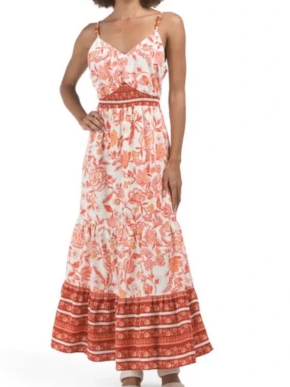 Rachel Zoe Floral Print Linen Maxi Dress - Picture 2 of 11